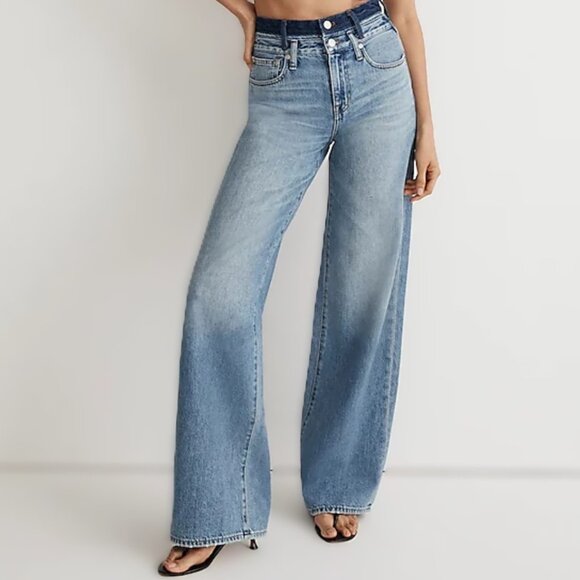 RARE - Madewell x Molly Dickson Double-Waistband Straight Jeans - NWT - Size 29 - Picture 1 of 5